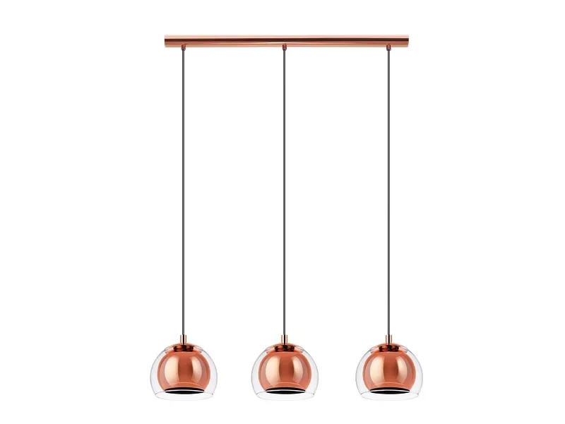 Eglo Pendellampe Rocamar Kupfer Stahl 19 cm 110 cm - LED - Material: Stahl/ Glas - Pendellampe- LED Energiesparlampe