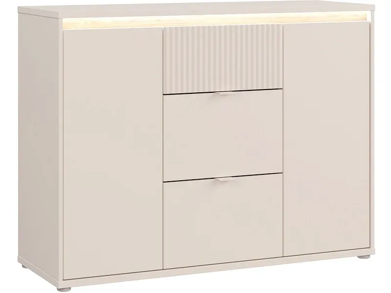 Kommode AVELLIN 2 Türen 3 Schubladen 42x117.8x89.5cm sand dekor