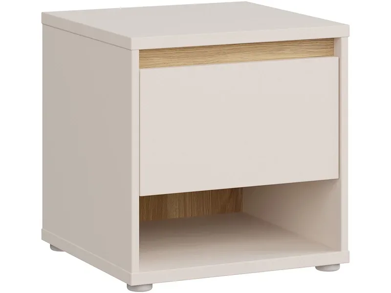 Nachttisch AVELLIN 1 Schublade 43.4x42x44.7cm sand dekor
