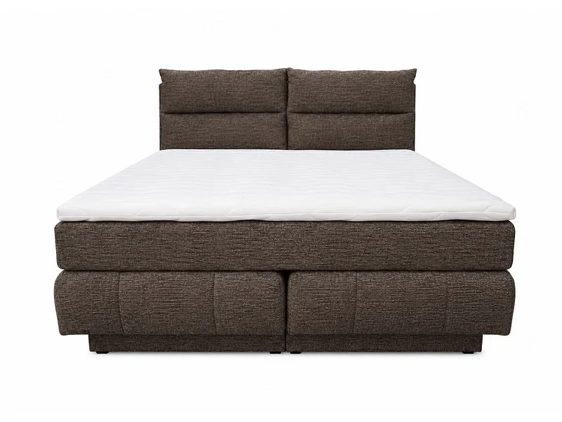 Boxspringbett KADI dunkelbraun 200x200cm flexibel