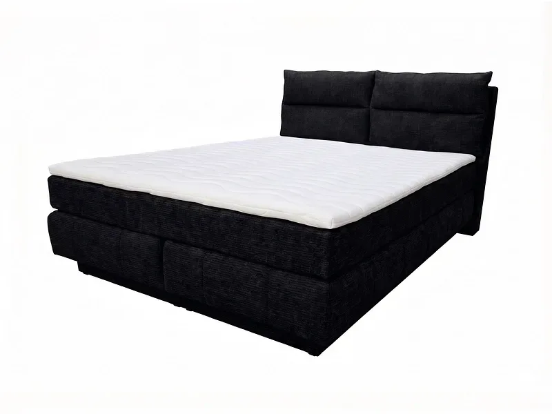 Boxspringbett KADI black 140x200cm flexibel