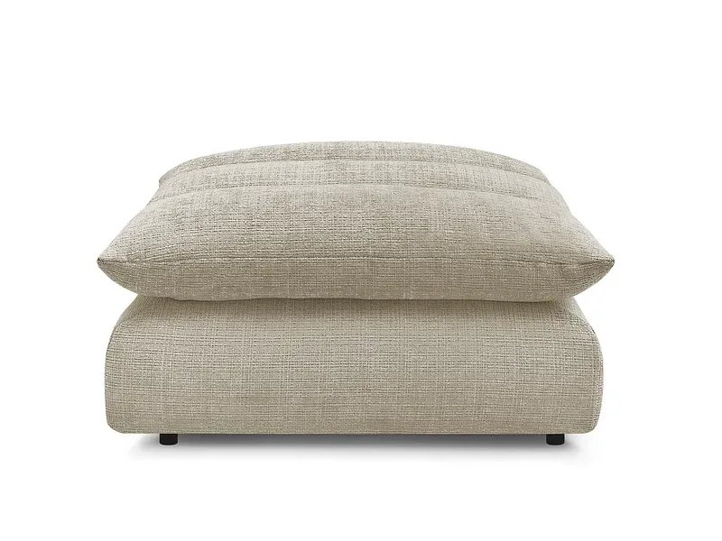 Hocker BOBOCHIC NEIL 100x100x45cm stoff mit textur beige
