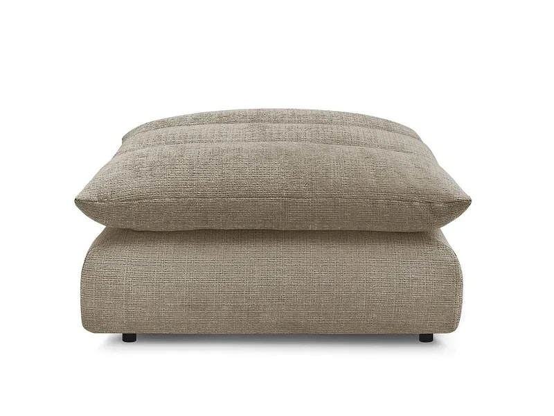 Hocker BOBOCHIC NEIL 100x100x45cm stoff mit textur taupe