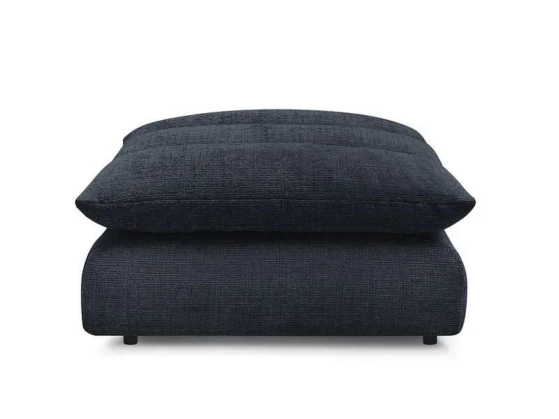 Hocker BOBOCHIC NEIL 100x100x45cm stoff mit textur dunkelblau