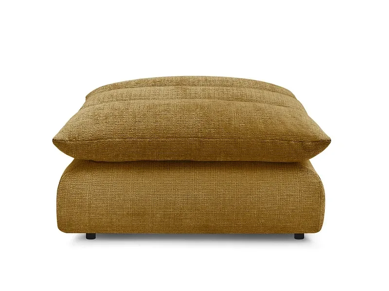 Hocker BOBOCHIC NEIL 100x100x45cm stoff mit textur gelb
