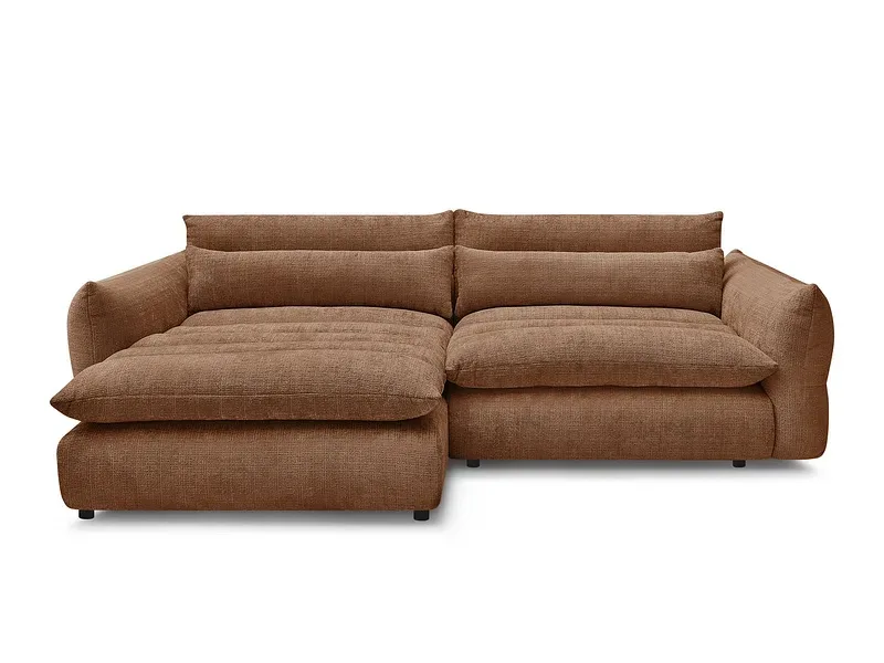 Ecksofa BOBOCHIC NEIL Stoff mit Textur orange