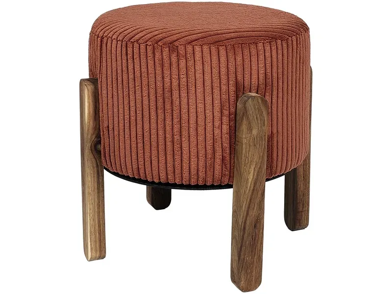 Hocker HOME DECO FACTORY ALORA 35x35x35cm polyester terrakotta