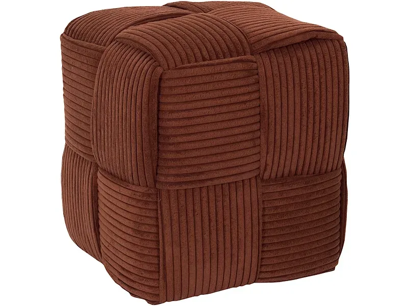 Hocker HOME DECO FACTORY COLETTE 36x38x38cm polyester terrakotta