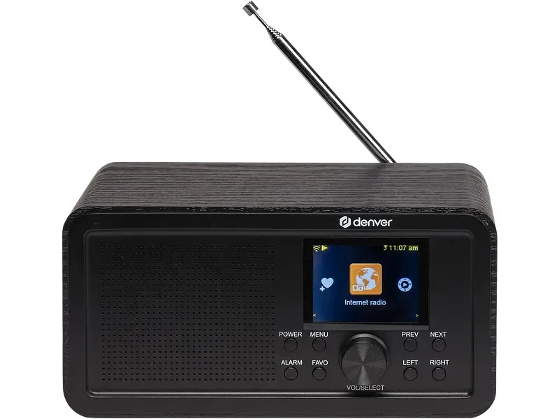 Denver DIR-200 Internet Tischradio DAB+, FM, Internet Internetradio, UKW, Bluetooth®, DAB+, WLAN Weckfunktion Schwarz