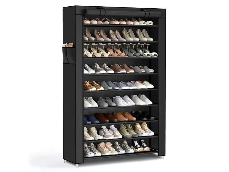 Schuhablage SONGMICS 50 Paar Schuhe 1 Tür black