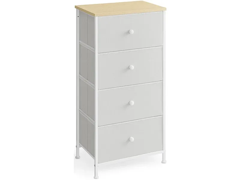 Kommode SONGMICS LIGHTY 4 Schubladen 30x45x92.3cm weiss melamin