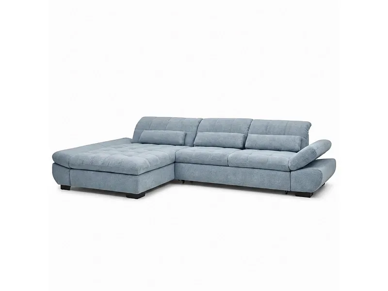 Ecksofa MALAGA Stoff blau