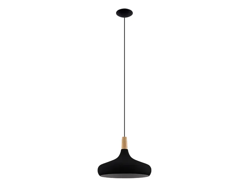 Eglo Pendellampe Sabinar Braun/Schwarz Stahl/Holz 110 cm - Material: Holz/Stahl - Pendellampe