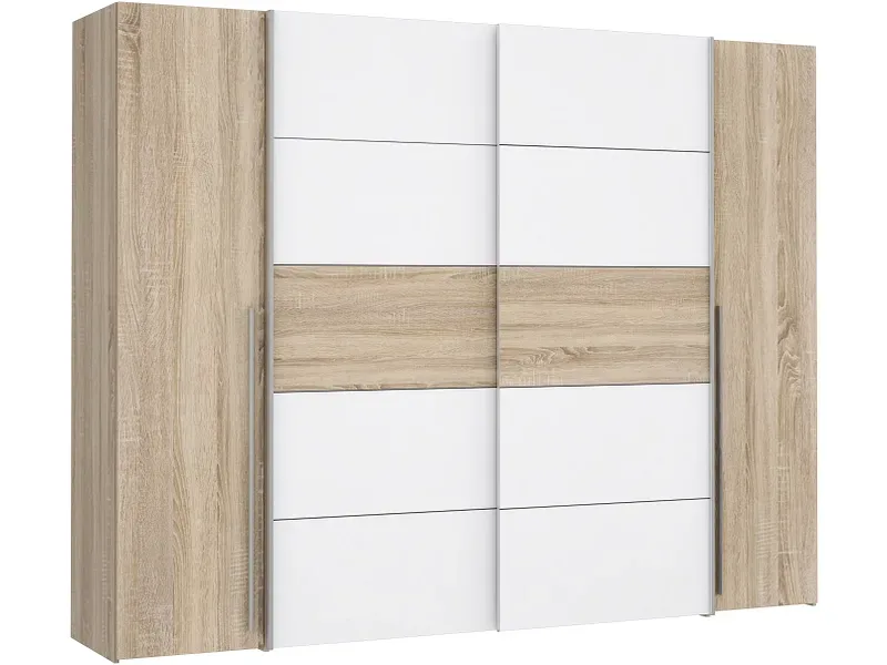 Schrank mit beiden Türarten SIENA eiche 4 Türen