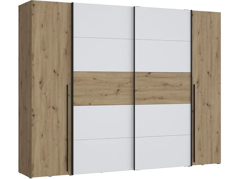 Schrank mit beiden Türarten SIENA artisan eiche 4 Türen