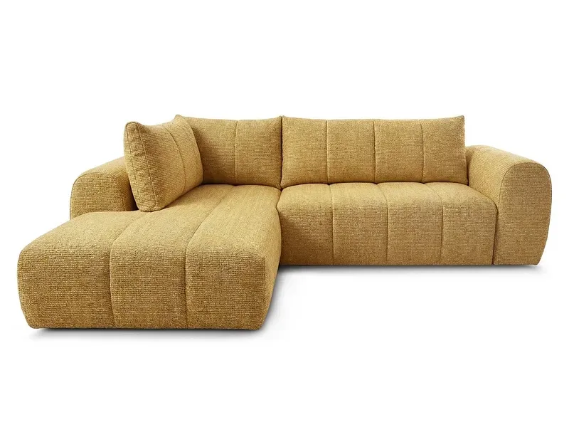 Ecksofa BOBOCHIC NESTY Stoff chiniert gelb