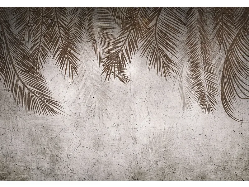 Tapete PALM 2-teilig vliesfaser hellgrau 254x184x1cm