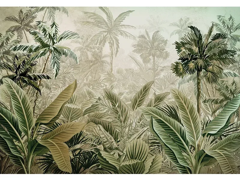 Tapete JUNGLE 2-teilig vliesfaser olivgrün 208x146x1cm
