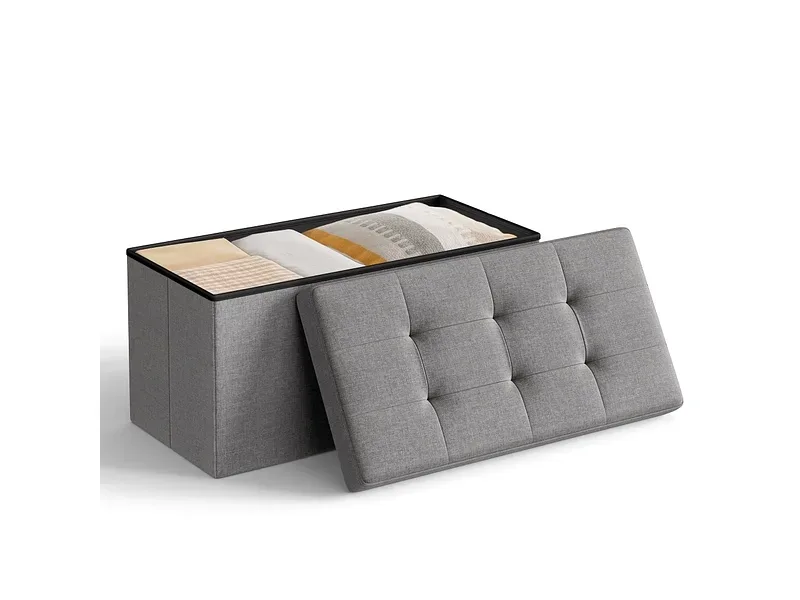Aufbewahrungshocker SONGMICS 38x76x38cm edelstahl grau