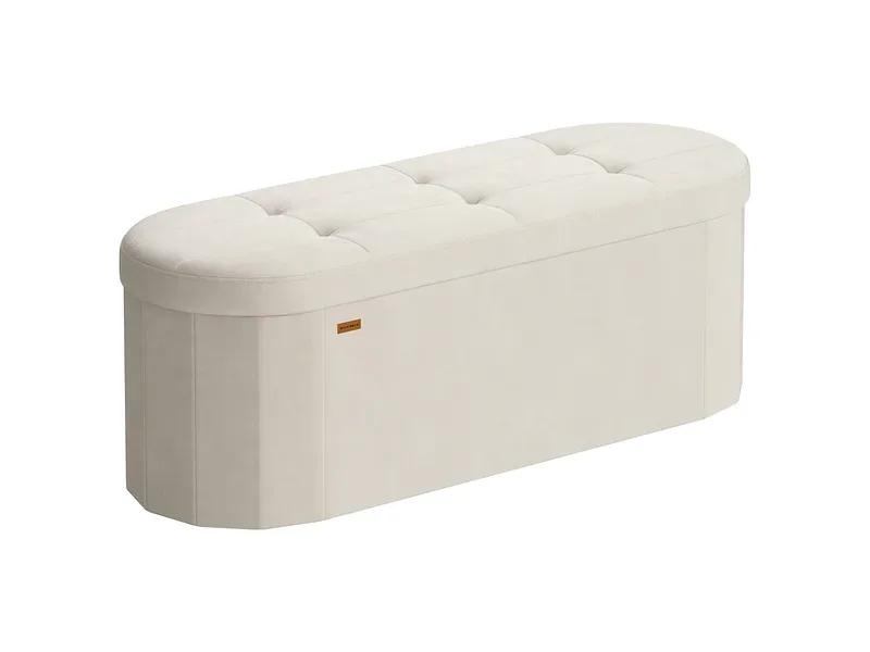 Aufbewahrungshocker SONGMICS 38x110x38cm edelstahl weiss
