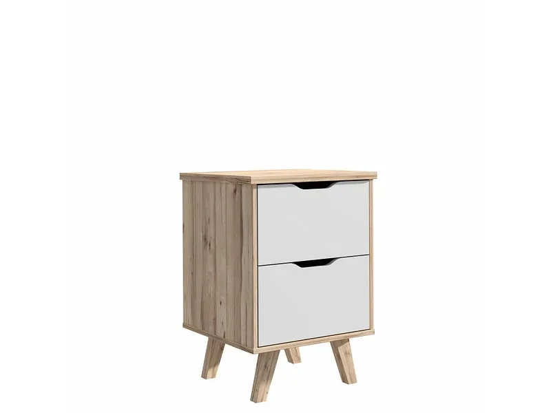Nachttisch VANKKA 2 Schubladen 45x42x63.9cm eiche dekor
