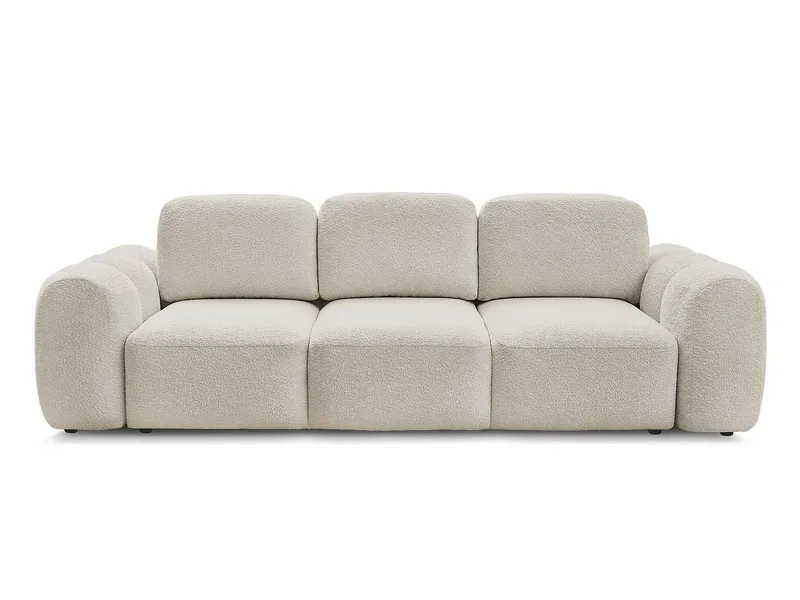 3er Sofa BOBOCHIC MONTAIGNE Boucle-Stoff beige