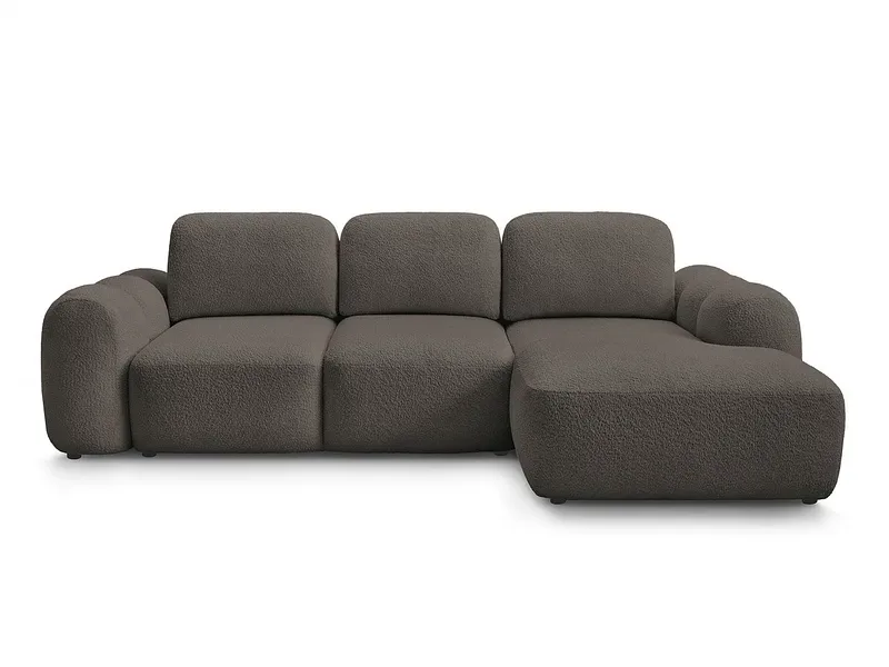 Ecksofa BOBOCHIC MONTAIGNE Boucle-Stoff rotbraun
