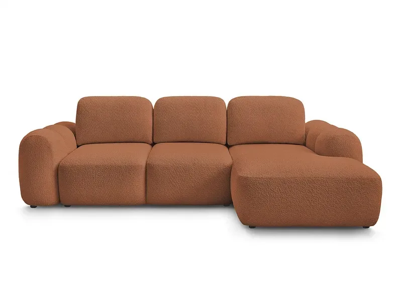 Ecksofa BOBOCHIC MONTAIGNE Boucle-Stoff orange