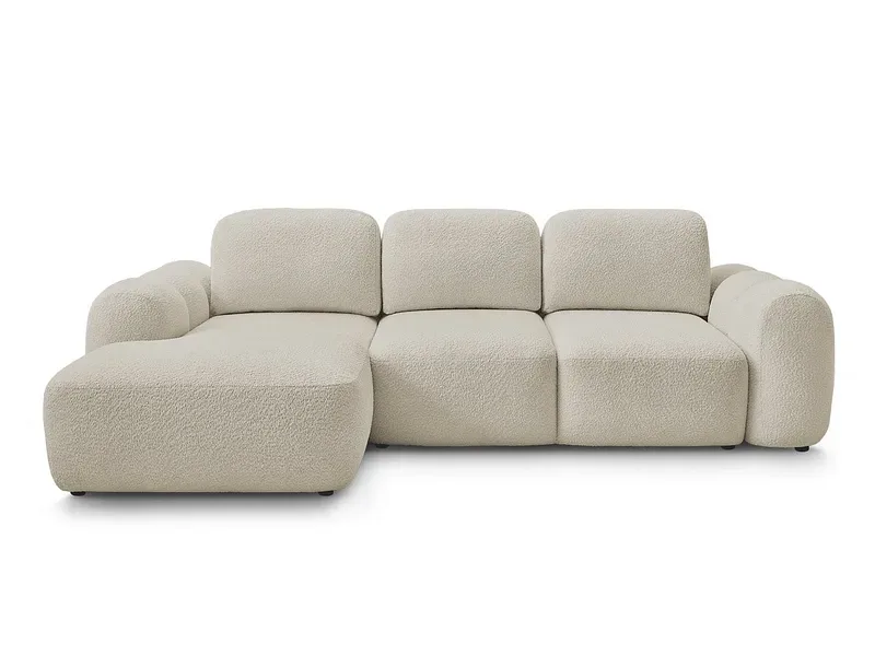 Ecksofa BOBOCHIC MONTAIGNE Boucle-Stoff beige