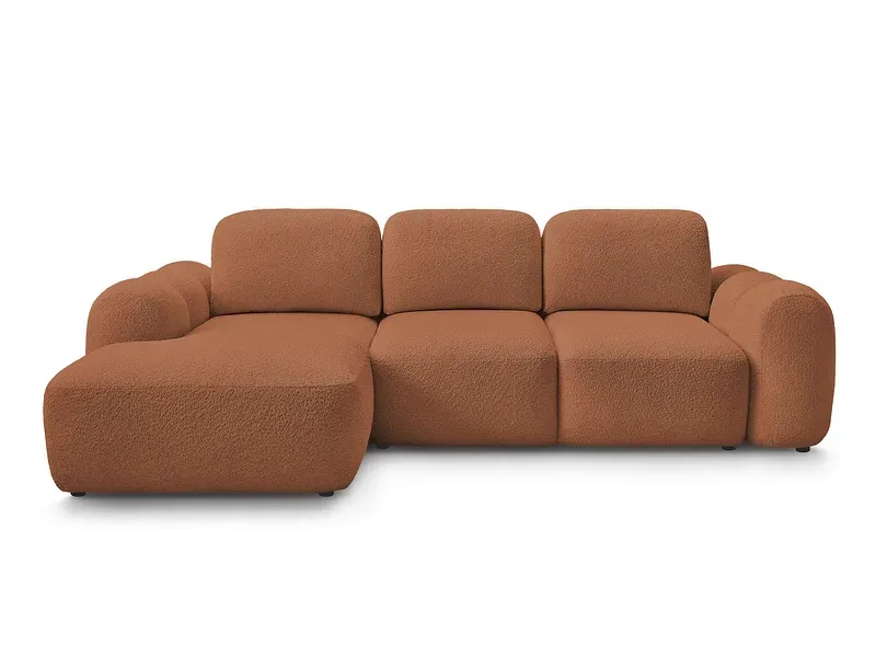 Ecksofa BOBOCHIC MONTAIGNE Boucle-Stoff orange