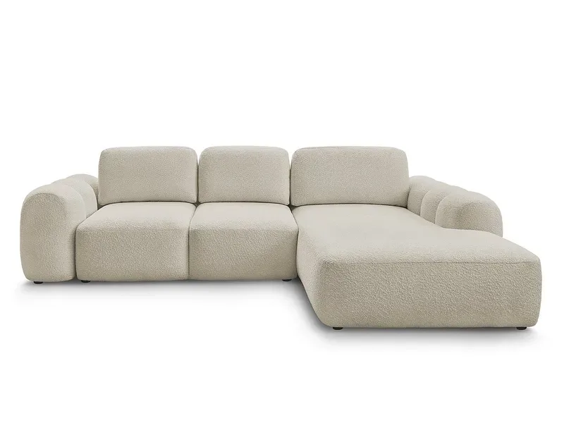 Ecksofa BOBOCHIC MONTAIGNE Boucle-Stoff beige