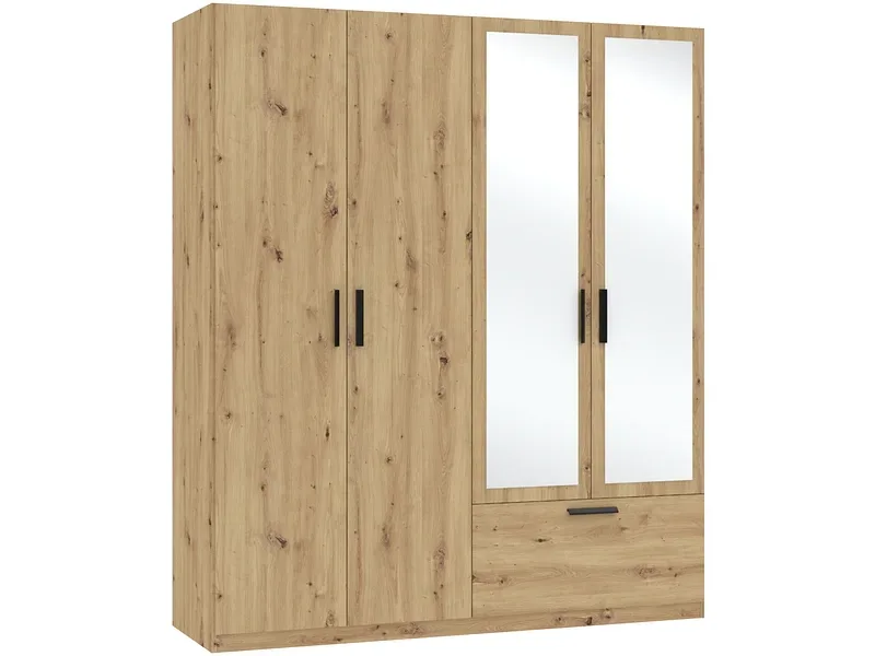 Schrank LITA artisan eiche 4 Türen 1 Schublade