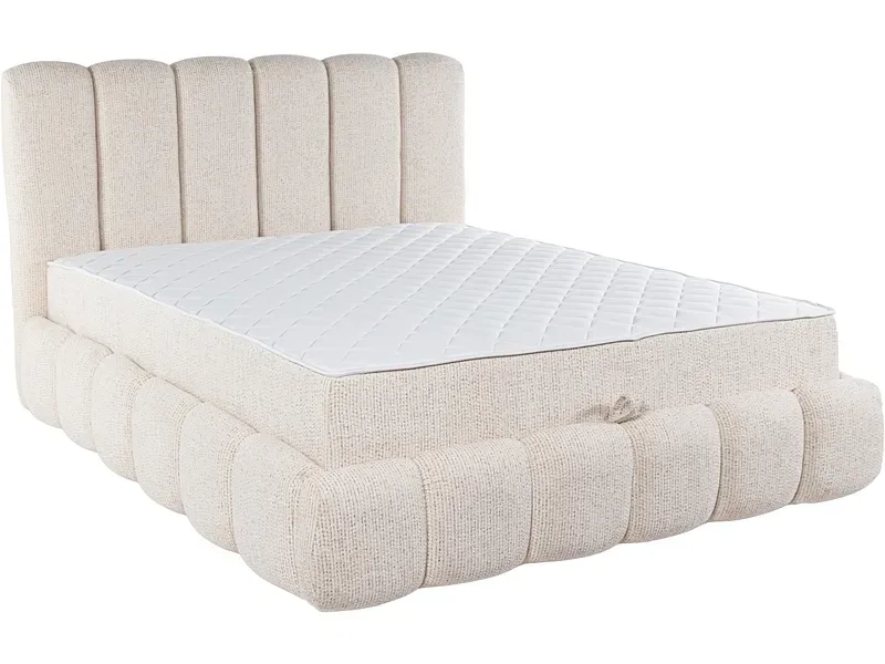 Kastenbett ANAÏS 160x200cm stoff cremefarben