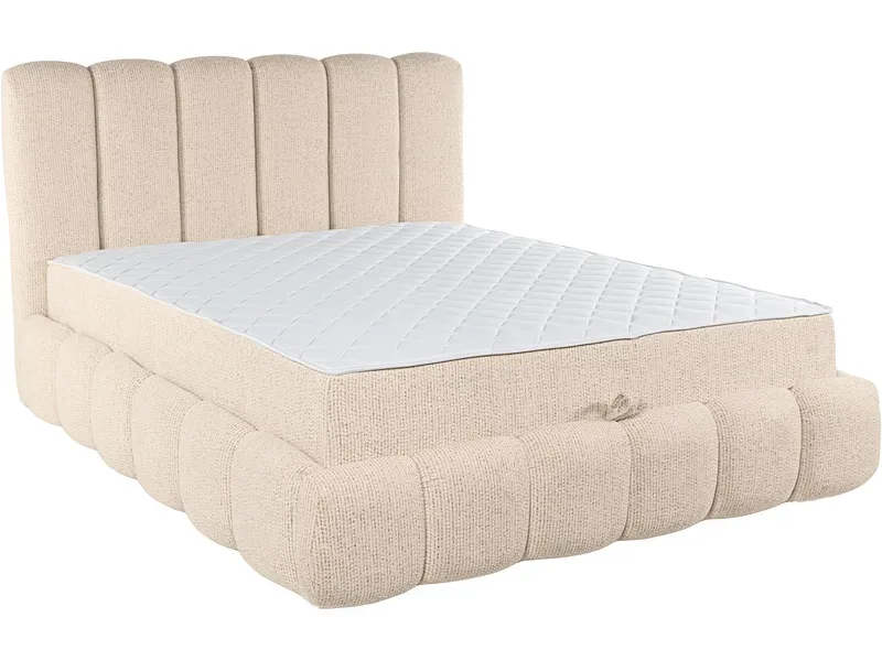 Kastenbett ANAÏS 180x200cm stoff beige