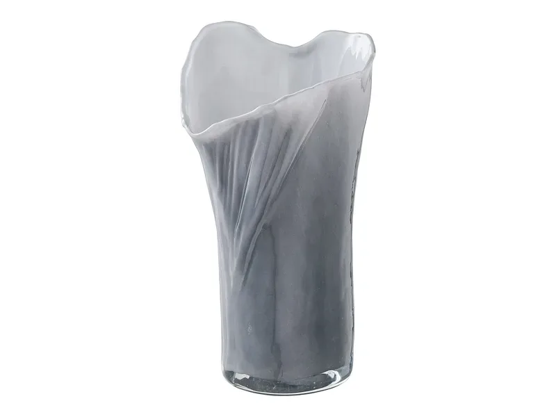 Vase 13x12.5x24cm grau