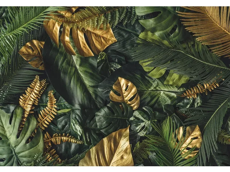 Tapete TROPICAL 1 Stück vliesfaser dunkelgrün 152x104x1cm