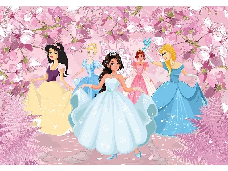 Tapete PRINCESSES 4-teilig vliesfaser rosa 416x290x1cm