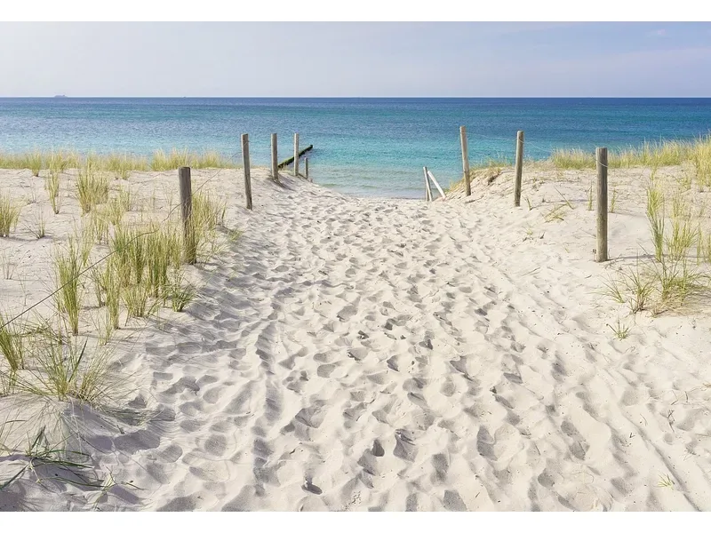 Tapete BEACH 4-teilig vliesfaser cremeweiss 416x290x1cm