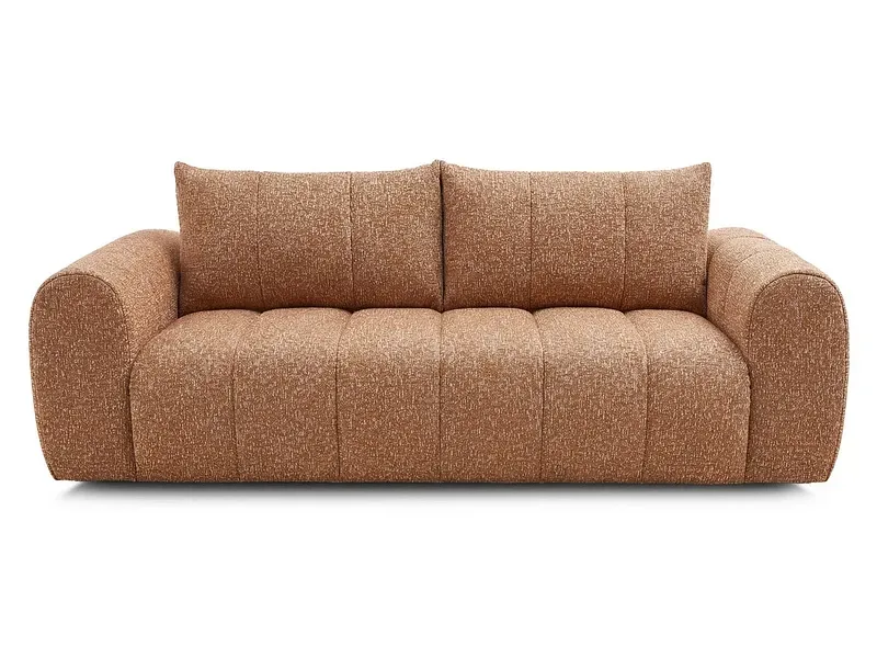 3er Sofa BOBOCHIC NESTY Stoff chiniert orange