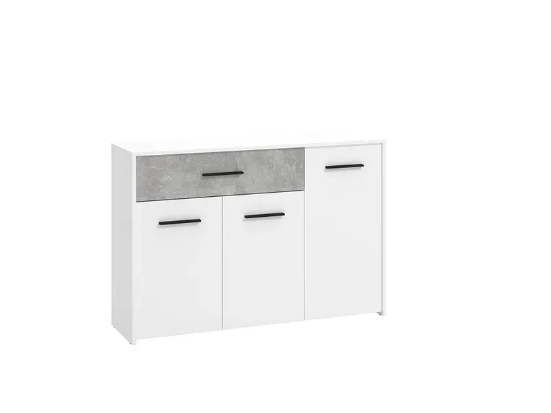 Kommode VARADERO 3 Türen 1 Schublade 33x119x80cm weiss melamin