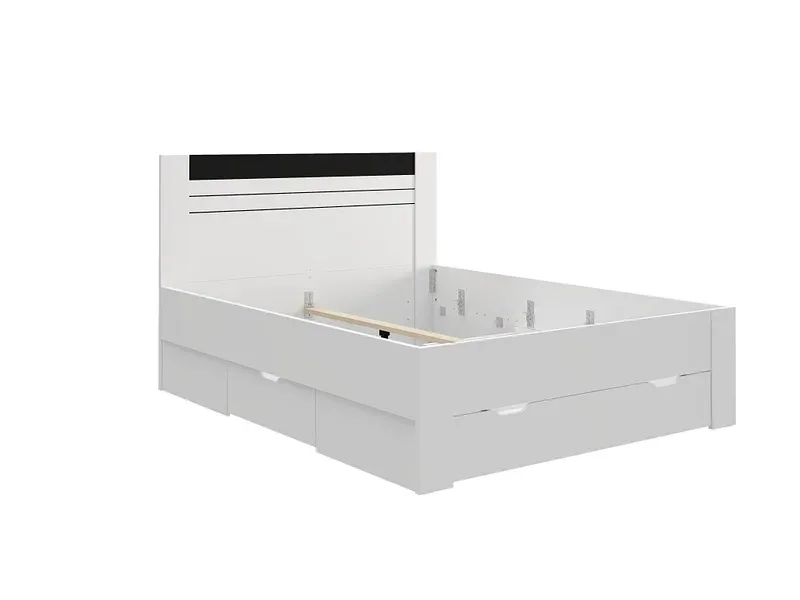 Bett BITINIA 160x200cm spanplatte weiss