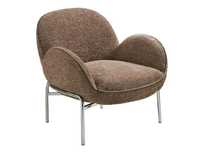 HOUSE NORDIC Stuhl ZOMBA Polyester rotbraun