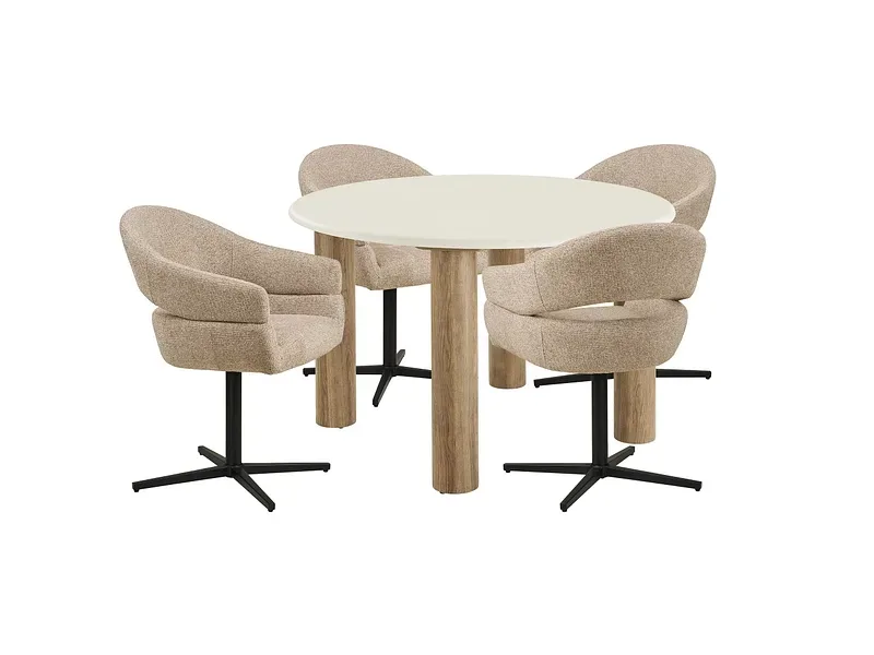 Set Tisch und 4 Stühle HOUSE NORDIC FONDI