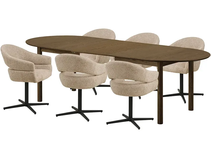 Set Tisch und 6 Stühle HOUSE NORDIC BUNDABERG