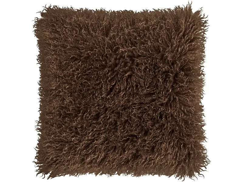 HOUSE NORDIC Kissen ZARIA 45x45cm rotbraun künstliches fell
