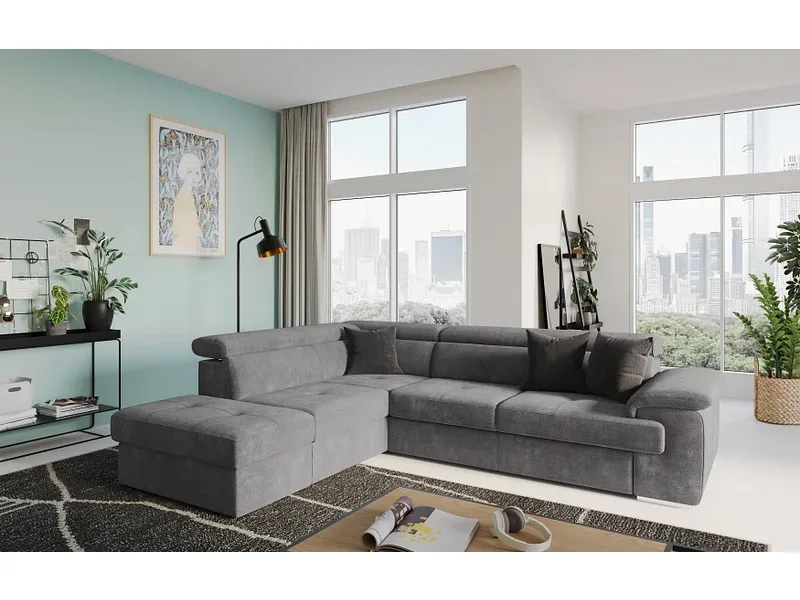 Ecksofa CORSA Stoff grau
