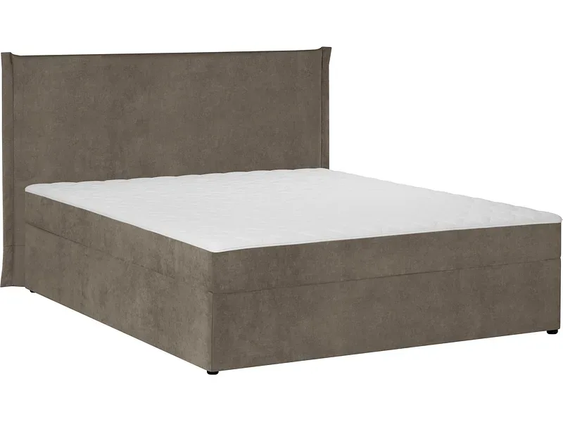 Boxspringbett LORIK taupe 140x200cm halbfest