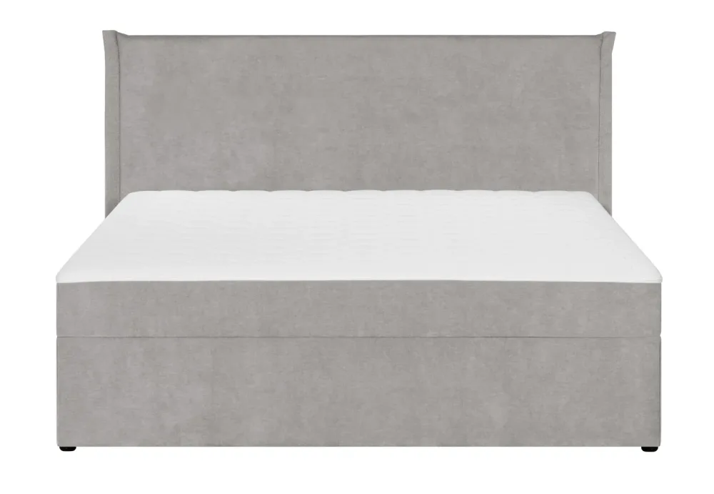 Boxspringbett LORIK hellgrau 160x200cm halbfest
