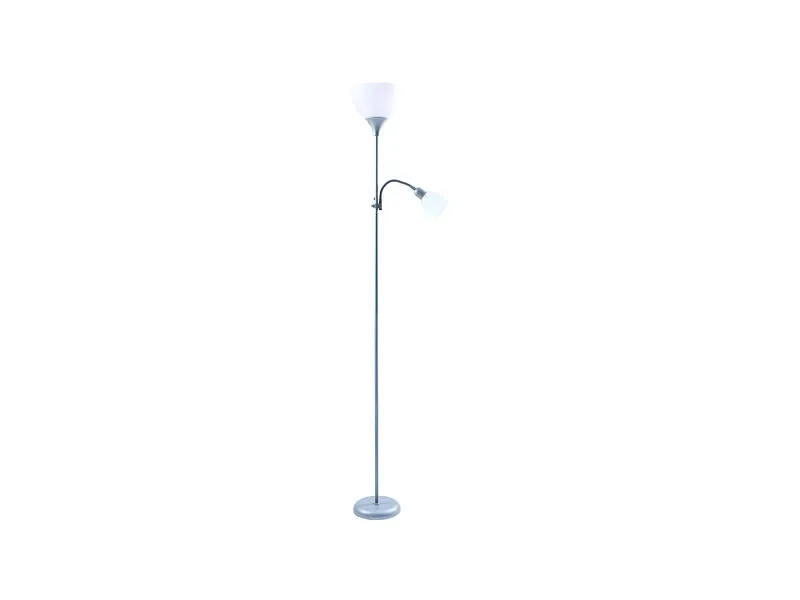 Stehlampe BIRO 180cm 60W silberfarben