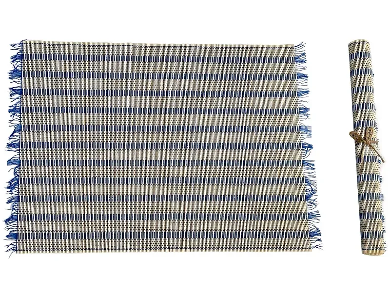 Tischset OLASY Massives Holz blau